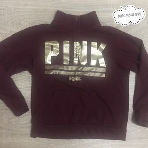 VS PINK half zip pullover